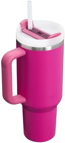STANLEY Quencher H2.0 FlowState Stainless Steel Vacuum Insulated Tumbler With Lid And Straw Fuchsia 40oz