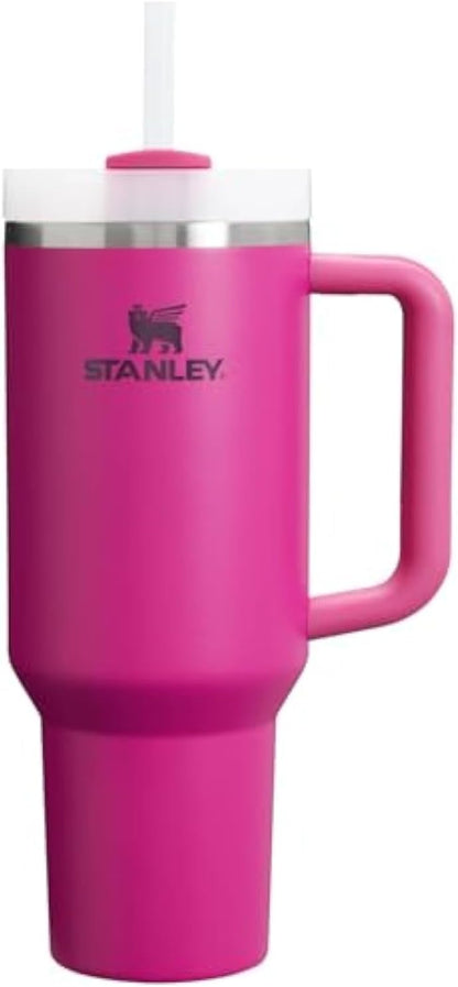 STANLEY Quencher H2.0 FlowState Stainless Steel Vacuum Insulated Tumbler With Lid And Straw Fuchsia 40oz