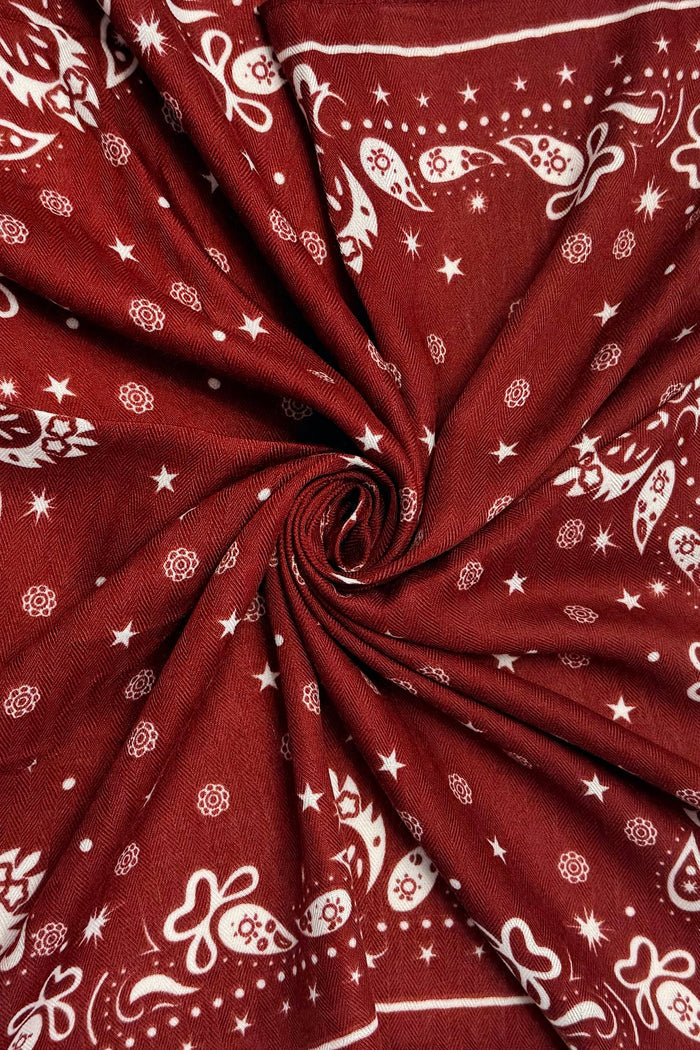 Star Burgundy Wildrag Bandana