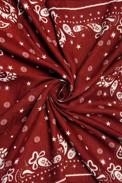 Star Burgundy Wildrag Bandana