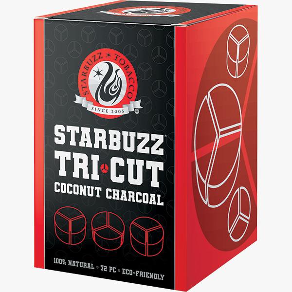 Starbuzz Tri Cut Coconut Charcoal -72 Pcs (Wholesale)