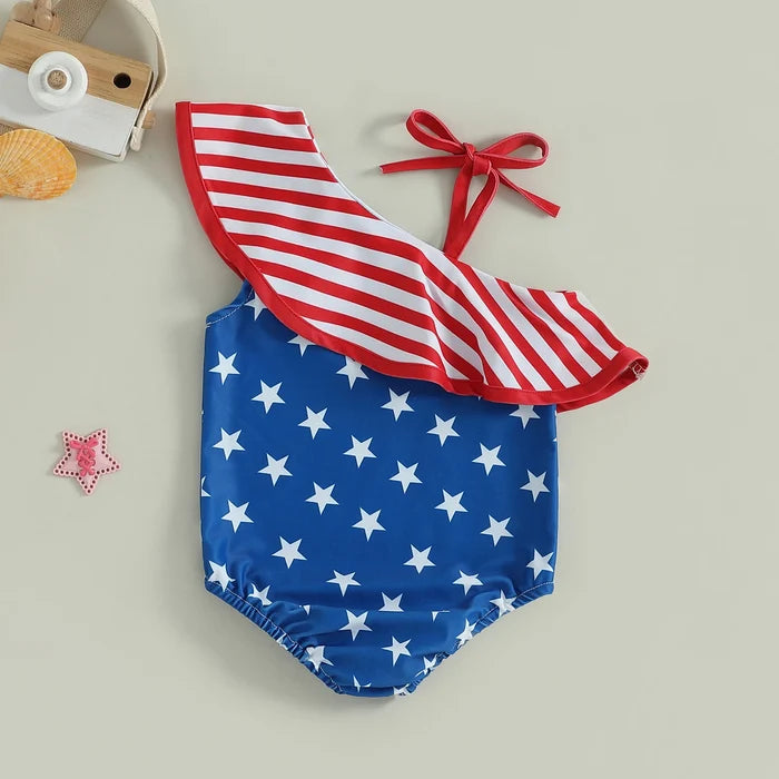 STARS & STRIPES Asymmetric Swimsuit