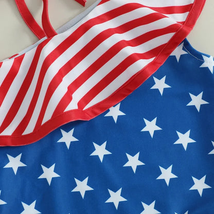 STARS & STRIPES Asymmetric Swimsuit