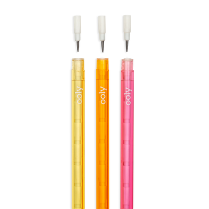 Stay Sharp Rainbow Mechanical Pencils detail of the nibs and how they go in the barrel