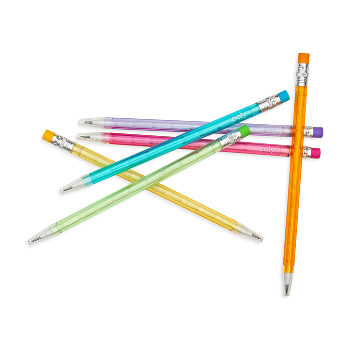 Stay Sharp Rainbow Mechanical Pencils displayed in a pick up sticks style