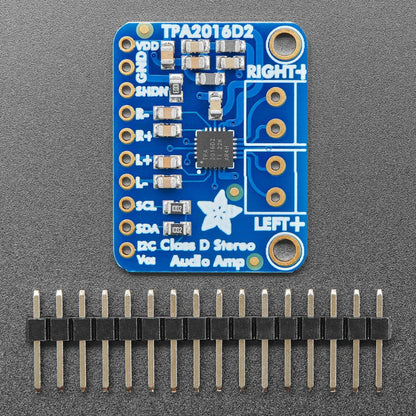 Stereo 2.8W Class D Audio Amplifier - I2C Control AGC - TPA2016 by Adafruit - The Pi Hut