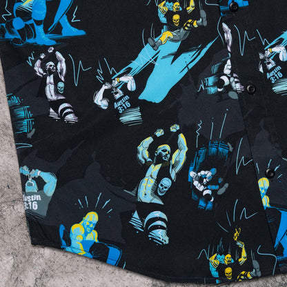 RSVLTS WWE Short Sleeve Shirt Stone Cold 3:16 Day "The Bottom Line" – KUNUFLEX Short Sleeve Shirt