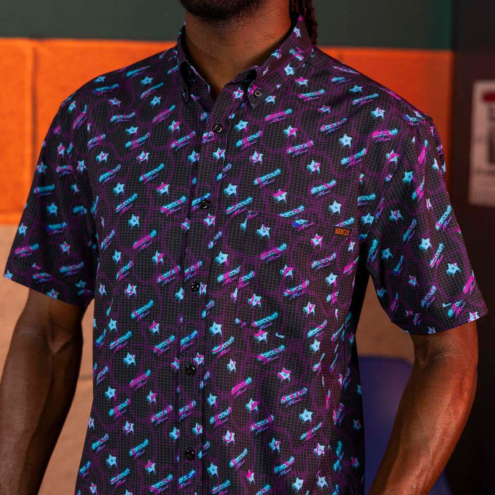 RSVLTS Stranger Things Short Sleeve Shirt Stranger Things "Battle of Starcourt" – KUNUFLEX Short Sleeve Shirt Stranger Things "Battle of Starcourt" – KUNUFLEX Short Sleeve Shirt