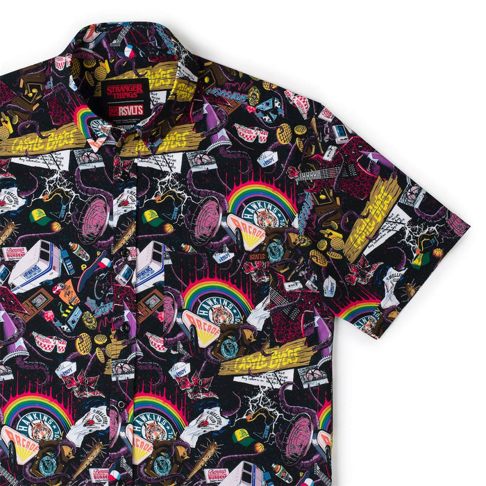RSVLTS XS Stranger Things Short Sleeve Shirt Stranger Things "Dimensions Collide" – KUNUFLEX Short Sleeve Shirt Stranger Things "Dimensions Collide" – KUNUFLEX Short Sleeve Shirt