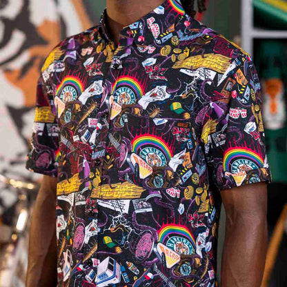 RSVLTS Stranger Things Short Sleeve Shirt Stranger Things "Dimensions Collide" – KUNUFLEX Short Sleeve Shirt Stranger Things "Dimensions Collide" – KUNUFLEX Short Sleeve Shirt