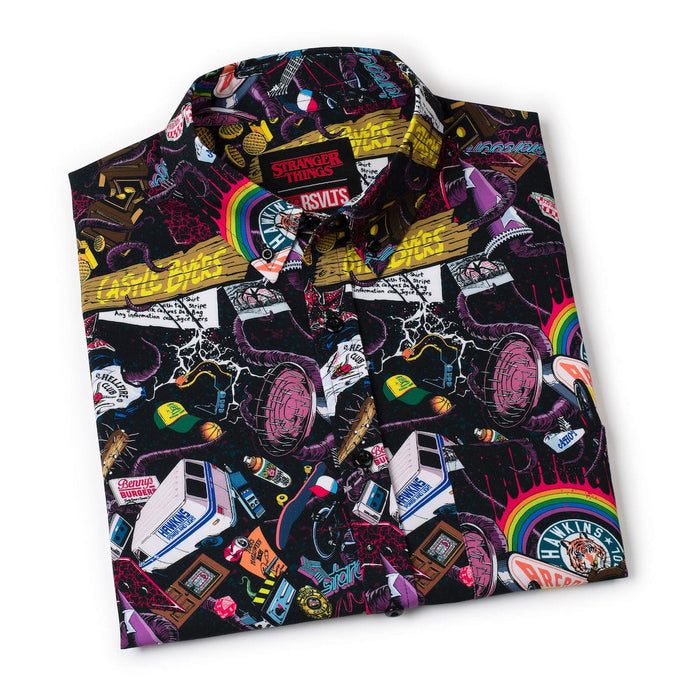RSVLTS Stranger Things Short Sleeve Shirt Stranger Things "Dimensions Collide" – KUNUFLEX Short Sleeve Shirt Stranger Things "Dimensions Collide" – KUNUFLEX Short Sleeve Shirt