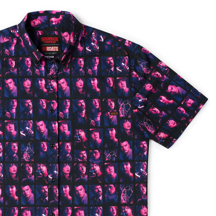 RSVLTS XS Stranger Things Short Sleeve Shirt Stranger Things "Heroes of Hawkins" – KUNUFLEX Short Sleeve Shirt Stranger Things "Heroes of Hawkins" – KUNUFLEX Short Sleeve Shirt