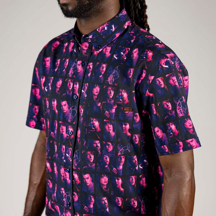 RSVLTS Stranger Things Short Sleeve Shirt Stranger Things "Heroes of Hawkins" – KUNUFLEX Short Sleeve Shirt Stranger Things "Heroes of Hawkins" – KUNUFLEX Short Sleeve Shirt