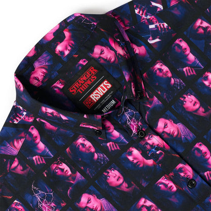 RSVLTS Stranger Things Short Sleeve Shirt Stranger Things "Heroes of Hawkins" – KUNUFLEX Short Sleeve Shirt Stranger Things "Heroes of Hawkins" – KUNUFLEX Short Sleeve Shirt