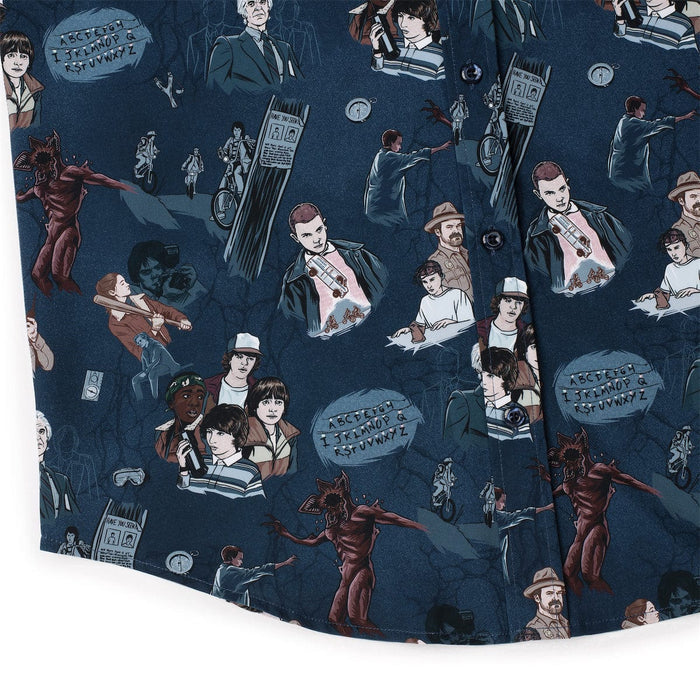 RSVLTS Stranger Things Short Sleeve Shirt Stranger Things "Something is Coming" – KUNUFLEX Short Sleeve Shirt Stranger Things "Something is Coming" – KUNUFLEX Short Sleeve Shirt