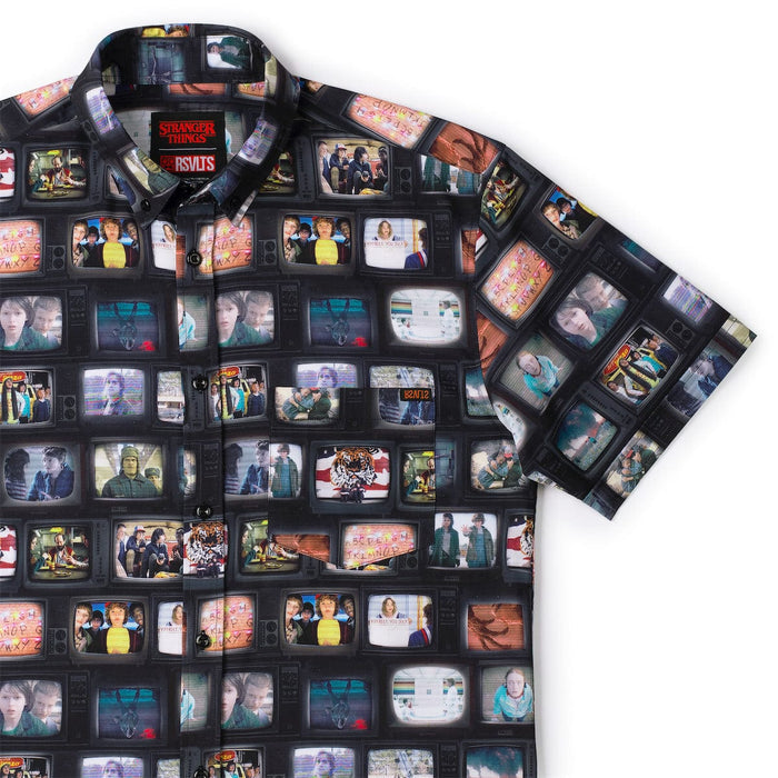 RSVLTS XS Stranger Things Short Sleeve Shirt Stranger Things "Strange Signals" – KUNUFLEX Short Sleeve Shirt Stranger Things "Strange Signals" – KUNUFLEX Short Sleeve Shirt