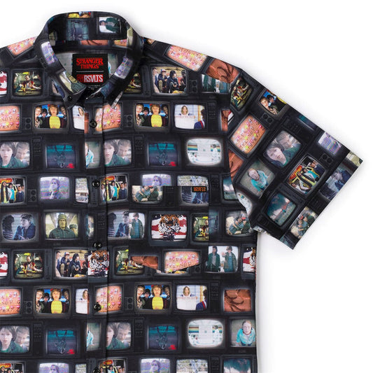RSVLTS XS Stranger Things Short Sleeve Shirt Stranger Things "Strange Signals" – KUNUFLEX Short Sleeve Shirt Stranger Things "Strange Signals" – KUNUFLEX Short Sleeve Shirt