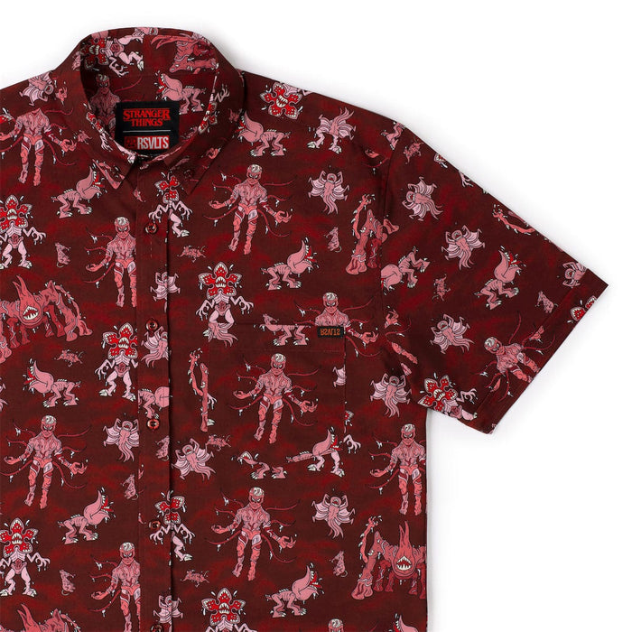 RSVLTS XS Stranger Things Short Sleeve Shirt Stranger Things "Danger Things" – KUNUFLEX Short Sleeve Shirt Stranger Things "Danger Things" – KUNUFLEX Short Sleeve Shirt