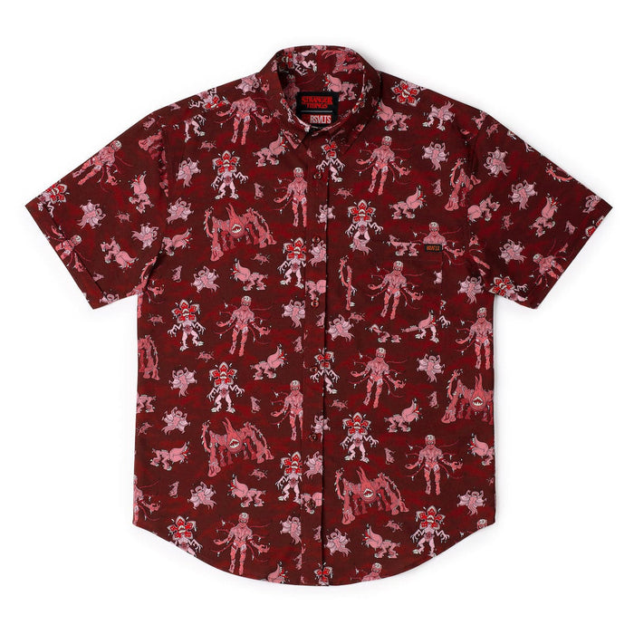 RSVLTS Stranger Things Short Sleeve Shirt Stranger Things "Danger Things" – KUNUFLEX Short Sleeve Shirt Stranger Things "Danger Things" – KUNUFLEX Short Sleeve Shirt