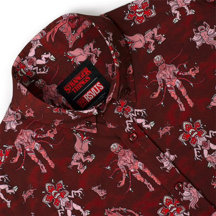 RSVLTS Stranger Things Short Sleeve Shirt Stranger Things "Danger Things" – KUNUFLEX Short Sleeve Shirt Stranger Things "Danger Things" – KUNUFLEX Short Sleeve Shirt