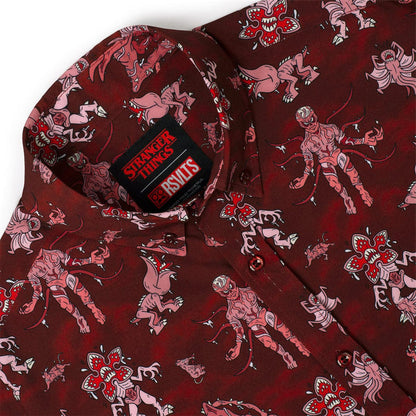 RSVLTS Stranger Things Short Sleeve Shirt Stranger Things "Danger Things" – KUNUFLEX Short Sleeve Shirt Stranger Things "Danger Things" – KUNUFLEX Short Sleeve Shirt
