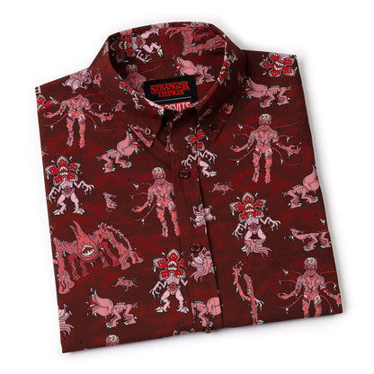 RSVLTS Stranger Things Short Sleeve Shirt Stranger Things "Danger Things" – KUNUFLEX Short Sleeve Shirt Stranger Things "Danger Things" – KUNUFLEX Short Sleeve Shirt