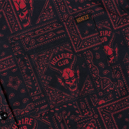 RSVLTS Stranger Things Short Sleeve Shirt Stranger Things "Welcome to Hellfire" – KUNUFLEX Short Sleeve Shirt  Stranger Things "Welcome to Hellfire" – KUNUFLEX Short Sleeve Shirt