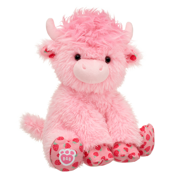 Strawberry Highland Cow Stuffed Animal