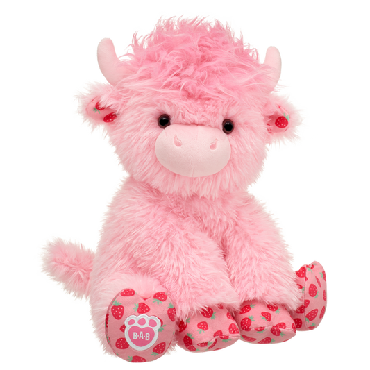 Strawberry Highland Cow Stuffed Animal