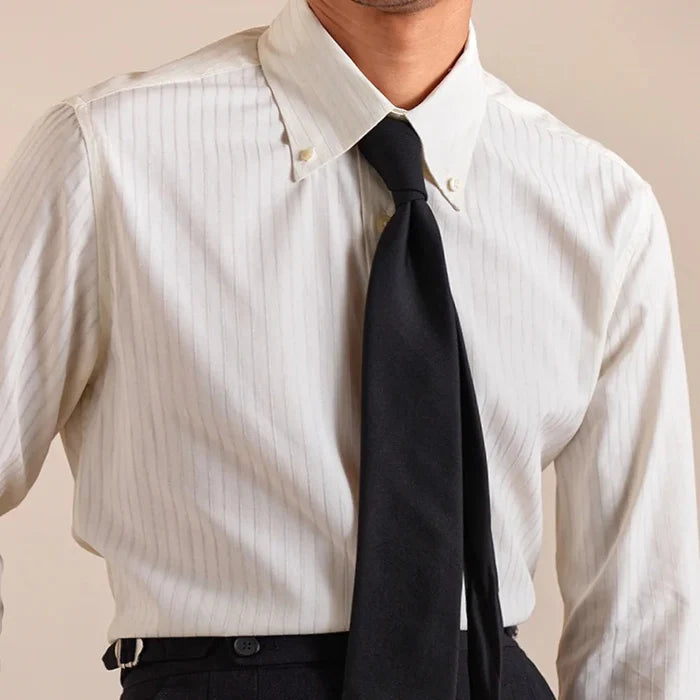 Striped cotton dress shirt - AntoniosClothing - Green