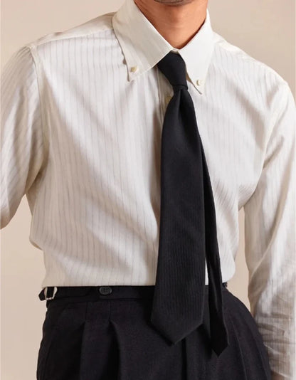 Striped cotton dress shirt - AntoniosClothing - Green