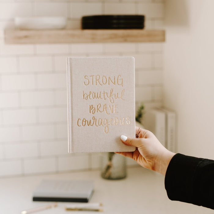 Strong Beautiful Brave Courageous Fabric Journal [Online Only]
