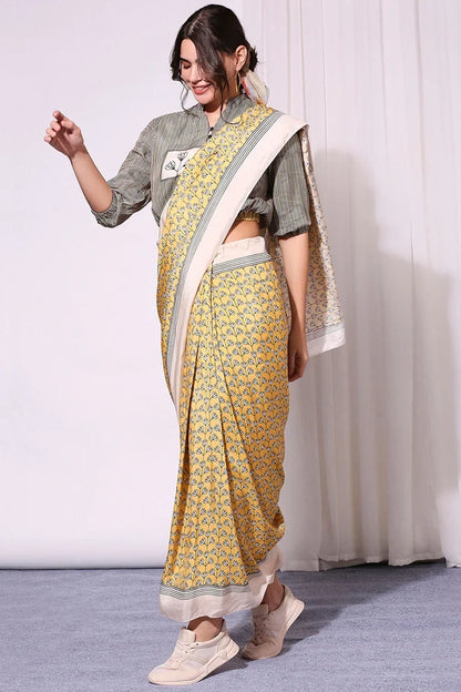 Summer Florals Pre-Stitched Saree