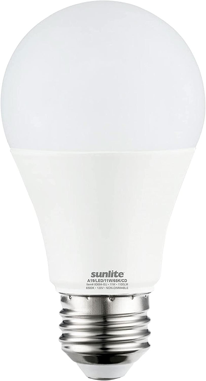 Sunlite LED Bulb 75 w  Upgrade to LED with this standard A19 shape household light bulb with medium base (E26). These non-dimmable bulbs are an energy efficient replacement for incandescent bulbs. At 11 watts, they use less energy  -80684 Hannah's Variety Store