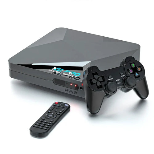 Super Console X2 Pro with controller and remote white background
