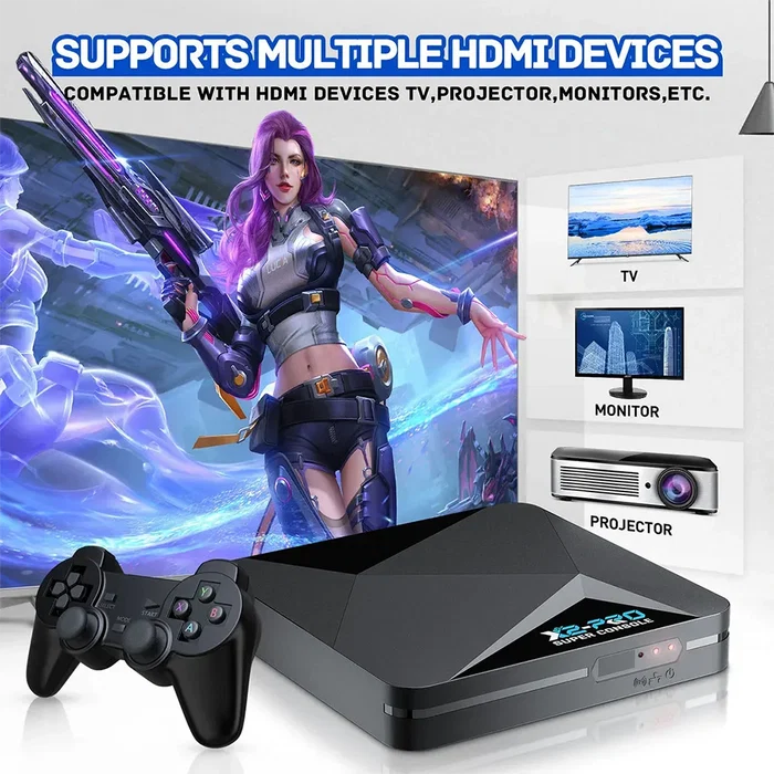 kinhank super console x2 pro support multiple hdmi devices, such as TV, Monitor,porjector