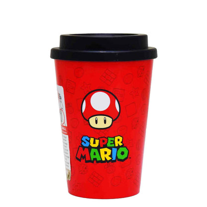 Super Mario 390ML Double Wall Travel Mug - Red