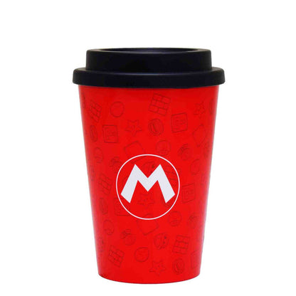Super Mario 390ML Double Wall Travel Mug - Red
