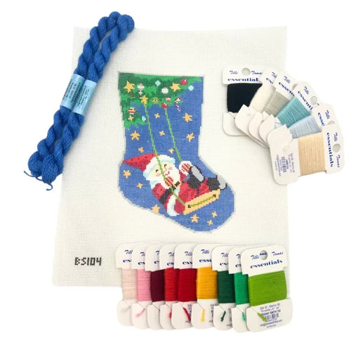 Swinging Santa Ornament Sized Bauble Stocking Kit