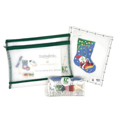 Swinging Santa Ornament Sized Bauble Stocking Kit