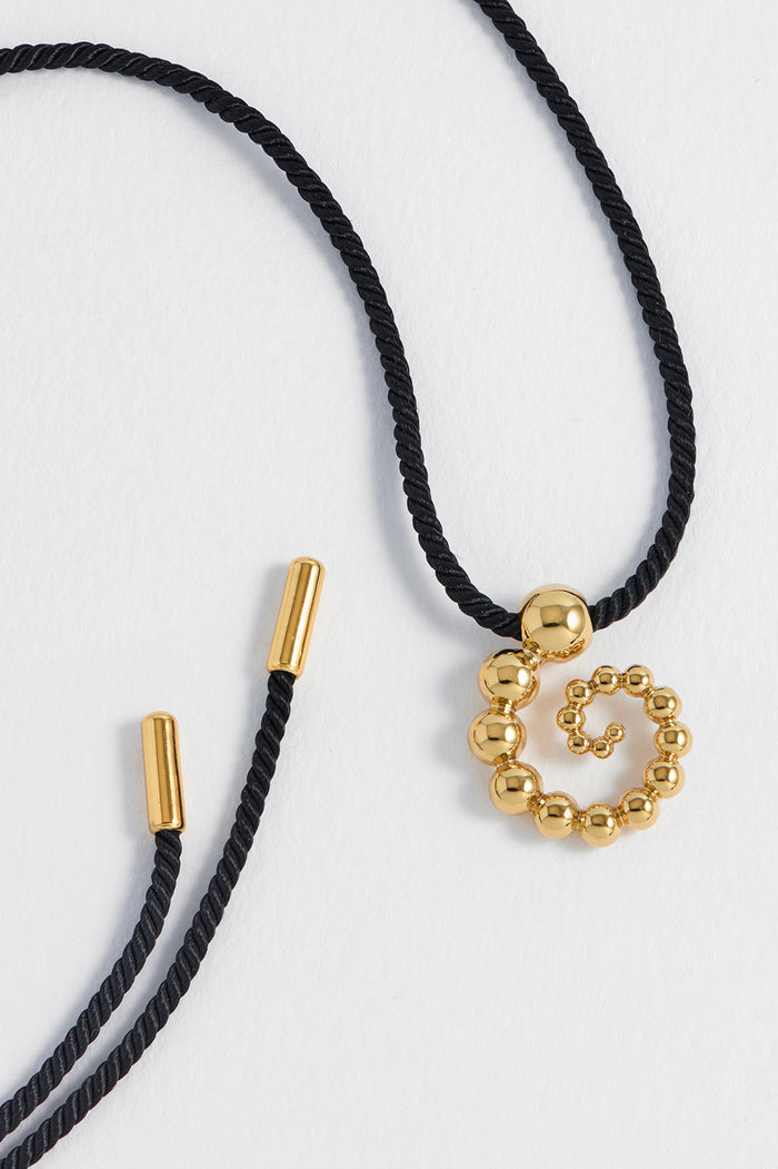 Swirl Cord Necklace