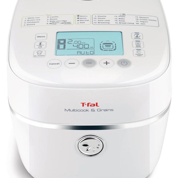 T-FAL 10 Cup Multicooker and Grain Cooker - Blemished package with full warranty - RK900151