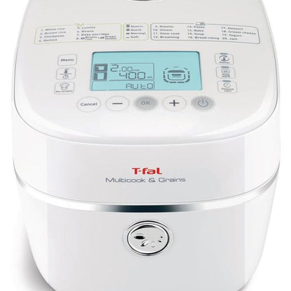 T-FAL 10 Cup Multicooker and Grain Cooker - Blemished package with full warranty - RK900151