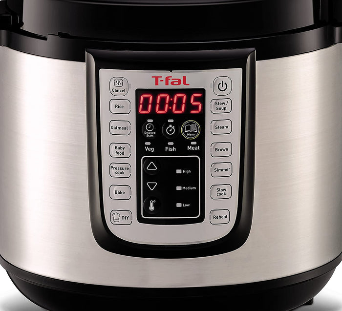 T-FAL Rapid Pro 12 in 1 Electric Pressure Cooker - Blemished package with full warranty - CY505E51