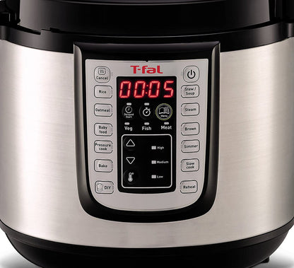 T-FAL Rapid Pro 12 in 1 Electric Pressure Cooker - Blemished package with full warranty - CY505E51