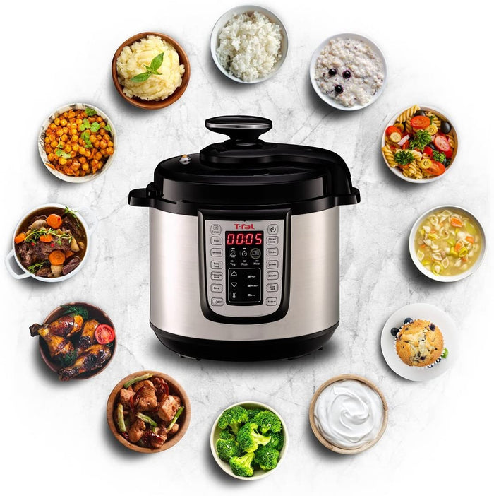 T-FAL Rapid Pro 12 in 1 Electric Pressure Cooker - Blemished package with full warranty - CY505E51
