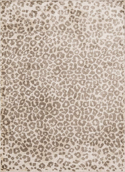 Tan Bonhill Leopard Print Area Rug [Online Only]
