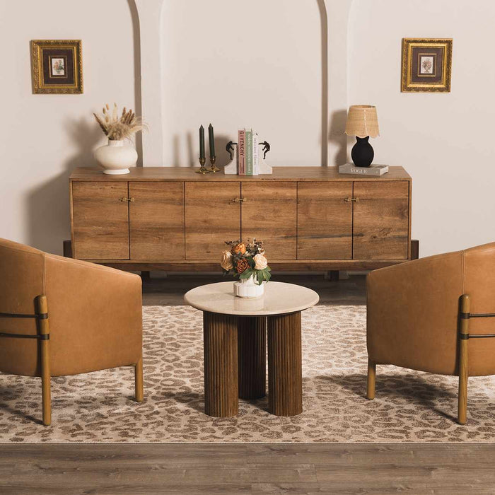 Tan Bonhill Leopard Print Area Rug [Online Only]
