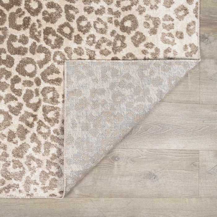 Tan Bonhill Leopard Print Area Rug [Online Only]