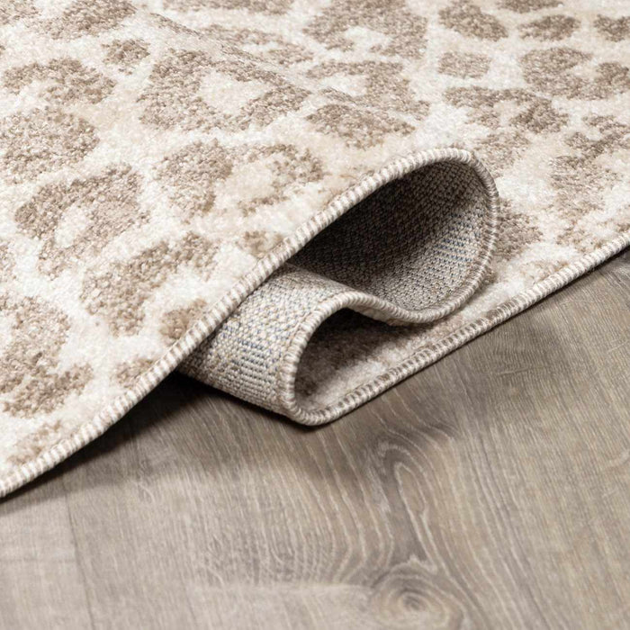 Tan Bonhill Leopard Print Area Rug [Online Only]